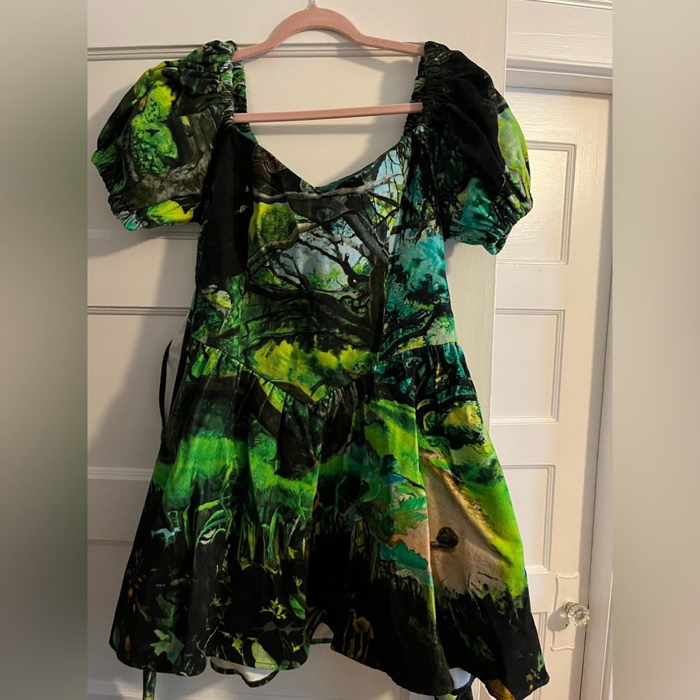 Fashion Brand Company Green & Black Mini Dress - Picture 2 of 3